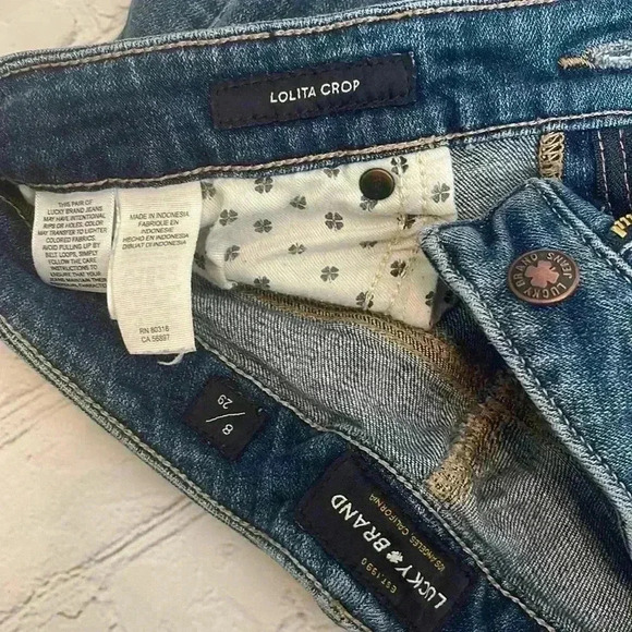 Lucky brand, Lolita crop,raw hem denim low rise, skinny - Picture 6 of 8